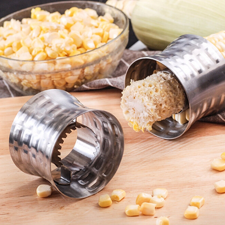 Round Shaped 304 Stainless Steel Household Corn Cutter Cob Corn Stripper Kitchen Tool - free shipping - PMC TechLife - Order now!