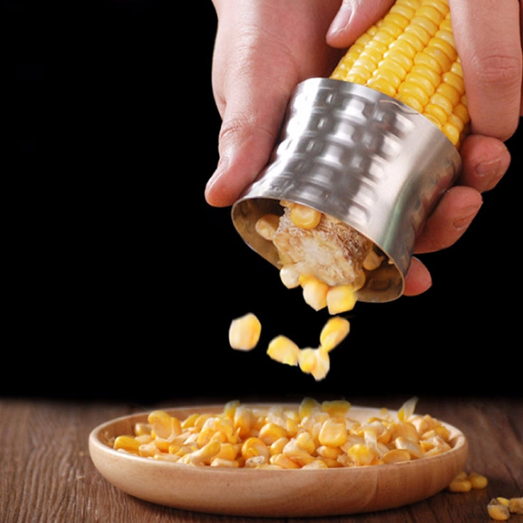 Round Shaped 304 Stainless Steel Household Corn Cutter Cob Corn Stripper Kitchen Tool - free shipping - PMC TechLife - Order now!