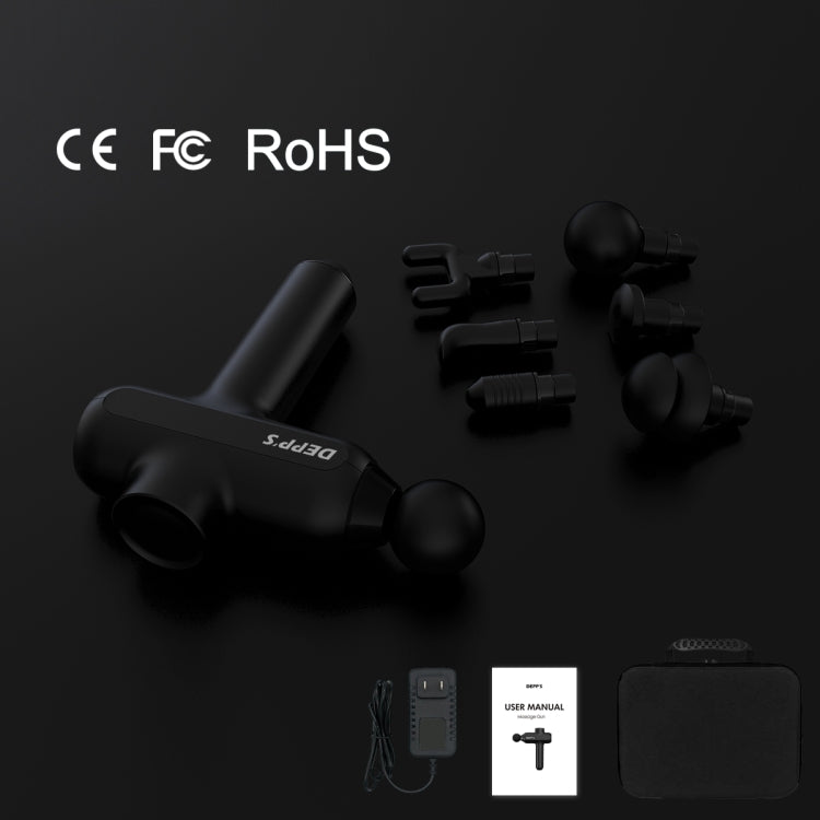 X6 Body Massage Band Rechargeable Muscle Massager Relaxer, EU Plug(Black)