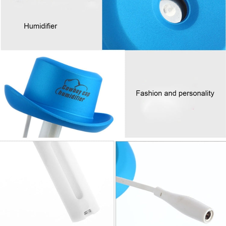 DC 5V USB Cowboy Cap Mini Humidifier Aromatherapy Air Purifier Humidifier for Office / Home Room / Car / Travel(White) - Air Purifiers & Accessories by PMC TechLife | Online Shopping South Africa | PMC TechLife | Buy Now Pay Later Mobicred