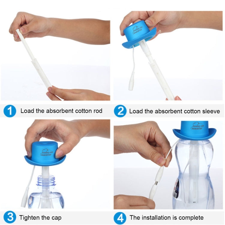 DC 5V USB Cowboy Cap Mini Humidifier Aromatherapy Air Purifier Humidifier for Office / Home Room / Car / Travel(White)