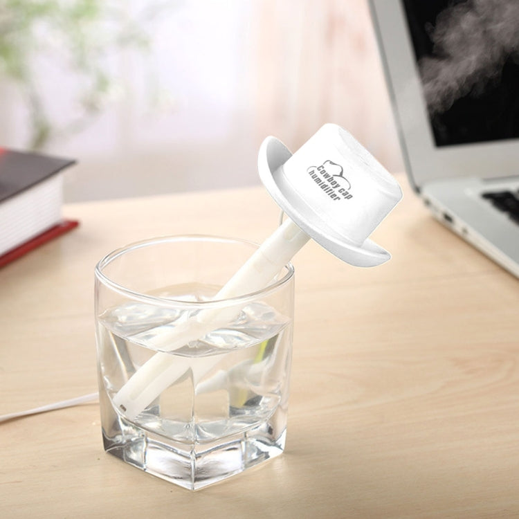DC 5V USB Cowboy Cap Mini Humidifier Aromatherapy Air Purifier Humidifier for Office / Home Room / Car / Travel(White) - Air Purifiers & Accessories by PMC TechLife | Online Shopping South Africa | PMC TechLife | Buy Now Pay Later Mobicred