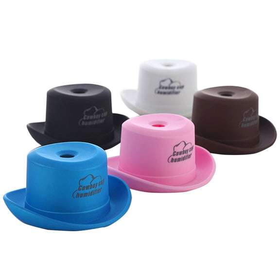 DC 5V USB Cowboy Cap Mini Humidifier Aromatherapy Air Purifier Humidifier for Office / Home Room / Car / Travel(White)