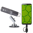 50X~1000X Magnifier HD Image Sensor 1920x1080P USB WiFi Digital Microscope with 8 LED & Professional Stand (Grey) - Digital Microscope by PMC TechLife | Online Shopping South Africa | PMC TechLife | Buy Now Pay Later Mobicred