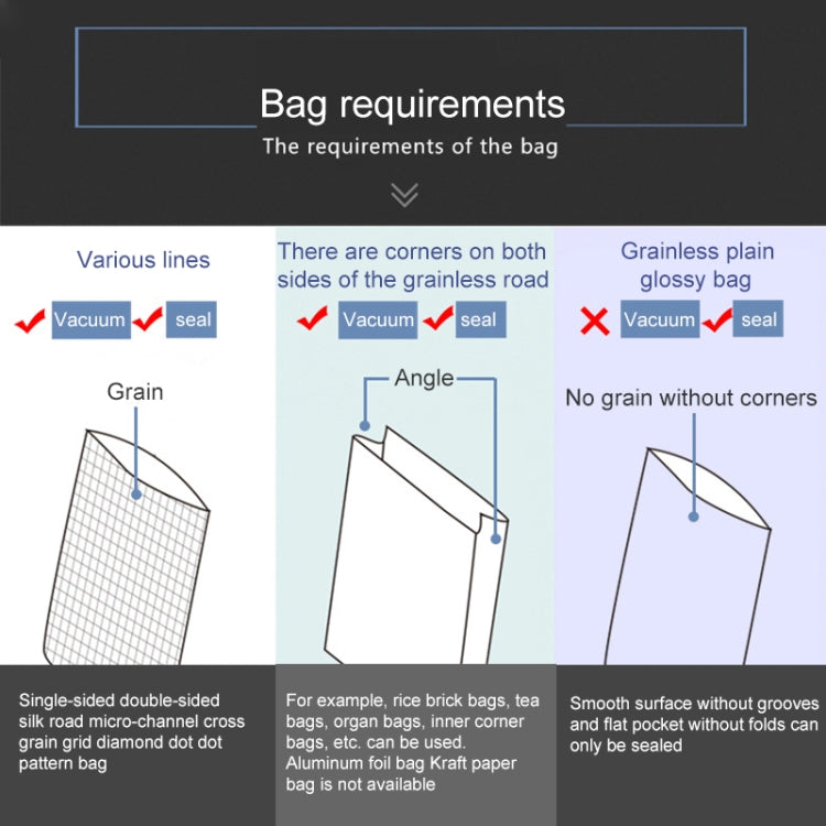 Household Commercial Food Vacuum Plastic Packaging Machine Sealer Closer Machine, US Plug (Black) - Preservation Supplies by PMc TechLife | Online Shopping South Africa | PMc TechLife | Buy Now Pay Later Mobicred