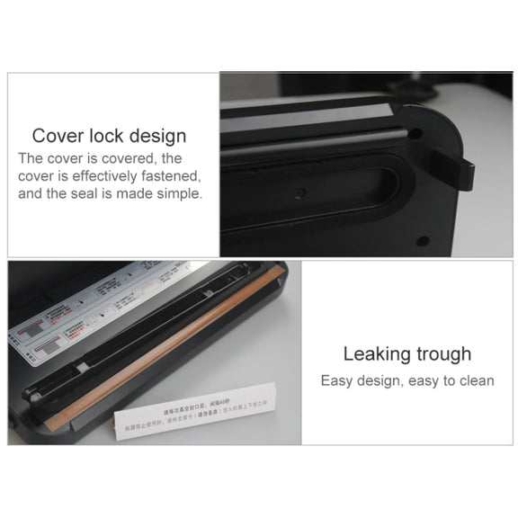 Household Commercial Food Vacuum Plastic Packaging Machine Sealer Closer Machine, US Plug (White)