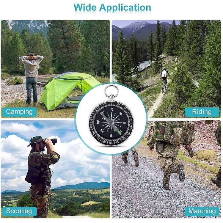 Outdoor Sports Camping Hiking Pointer Guider Aluminum Alloy Compass Hiker Navigation with Keychain, Random Color Delivery - Hiking Meter by PMC TechLife | Online Shopping South Africa | PMC TechLife