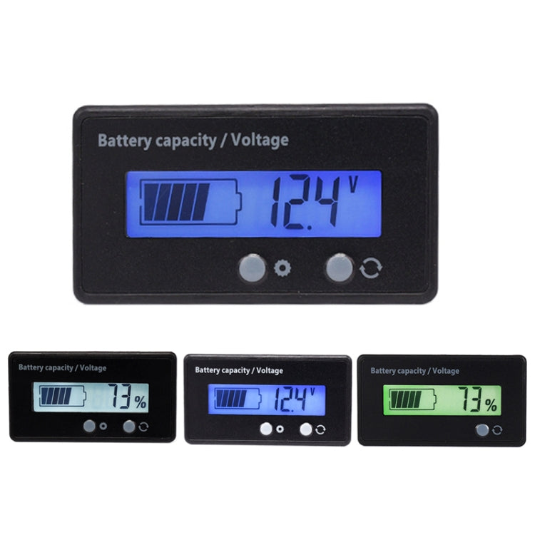 H6133 12V-84V Lead-acid Battery Voltage Tester Percentage Voltmeter Gauge Lithium Battery Status Monitor(White Light) - Battery & Resistance Tester by PMC TechLife | Online Shopping South Africa | PMC TechLife