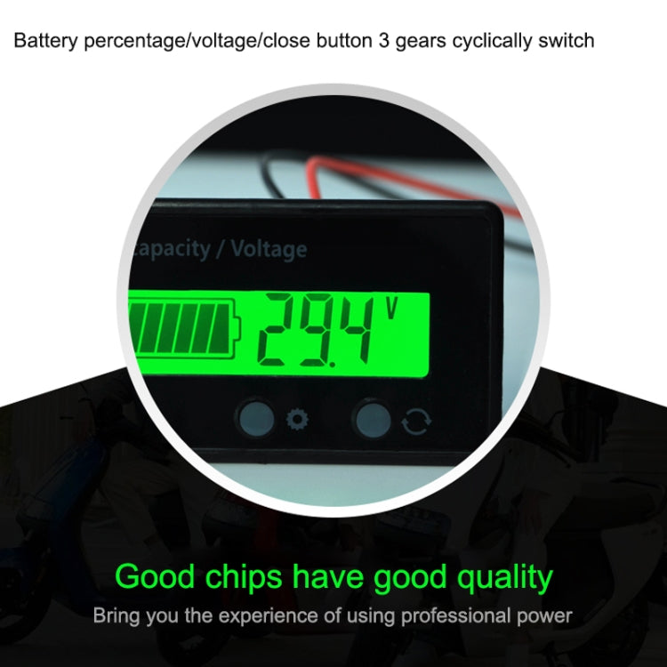H6133 12V-84V Lead-acid Battery Voltage Tester Percentage Voltmeter Gauge Lithium Battery Status Monitor(White Light) - Battery & Resistance Tester by PMC TechLife | Online Shopping South Africa | PMC TechLife