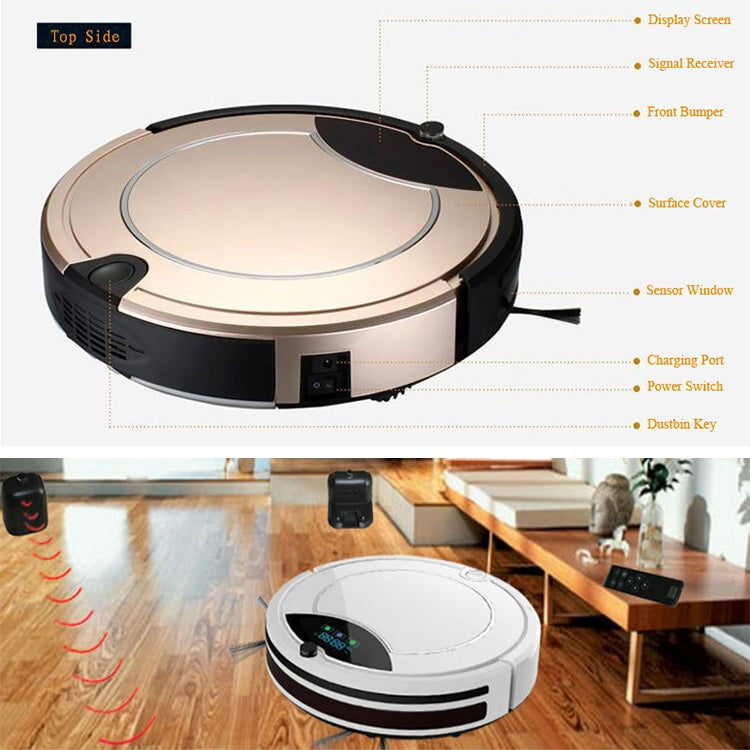 TOCOOL TC-450 Smart Vacuum Cleaner Touch Display Household Sweeping Cleaning Robot with Remote Control(Black) - free shipping - PMC Jewellery - Order now!