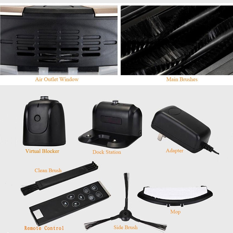 TOCOOL TC-450 Smart Vacuum Cleaner Touch Display Household Sweeping Cleaning Robot with Remote Control(Black) - free shipping - PMC Jewellery - Order now!