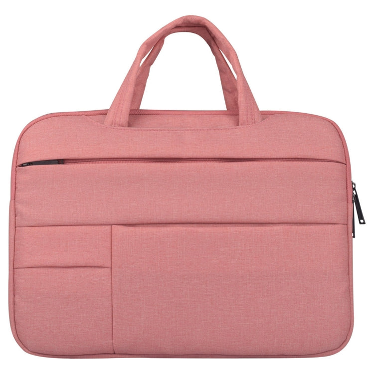 Universal Multiple Pockets Wearable Oxford Cloth Soft Portable Leisurely Handle Laptop Tablet Bag, For 12 inch and Below Macbook, Samsung, Lenovo, Sony, DELL Alienware, CHUWI, ASUS, HP (Pink) - 12.1 inch by PMC TechLife | Online Shopping South Africa | PMC TechLife | Buy Now Pay Later Mobicred