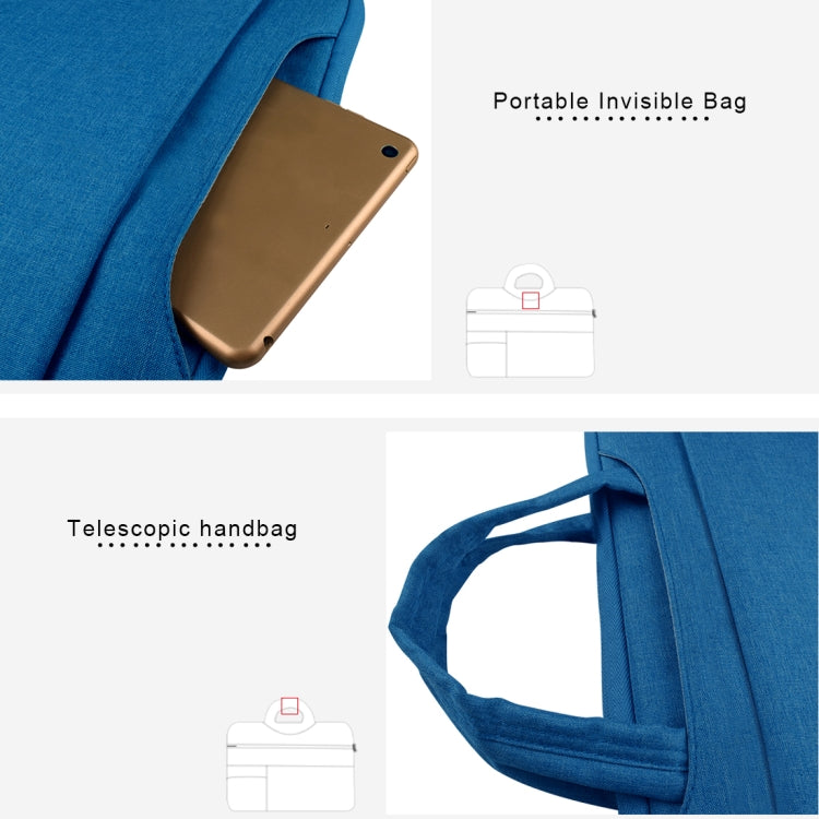 Universal Multiple Pockets Wearable Oxford Cloth Soft Portable Leisurely Handle Laptop Tablet Bag, For 13.3 inch and Below Macbook, Samsung, Lenovo, Sony, DELL Alienware, CHUWI, ASUS, HP (Blue) - free shipping - PMC TechLife - Order now!