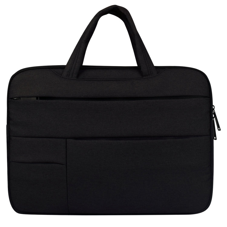 Universal Multiple Pockets Wearable Oxford Cloth Soft Portable Leisurely Handle Laptop Tablet Bag, For 14 inch and Below Macbook, Samsung, Lenovo, Sony, DELL Alienware, CHUWI, ASUS, HP (Black) - 15 inch by PMC TechLife | Online Shopping South Africa | PMC TechLife | Buy Now Pay Later Mobicred