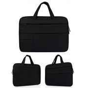 Universal Multiple Pockets Wearable Oxford Cloth Soft Portable Leisurely Handle Laptop Tablet Bag, For 14 inch and Below Macbook, Samsung, Lenovo, Sony, DELL Alienware, CHUWI, ASUS, HP (Black)
