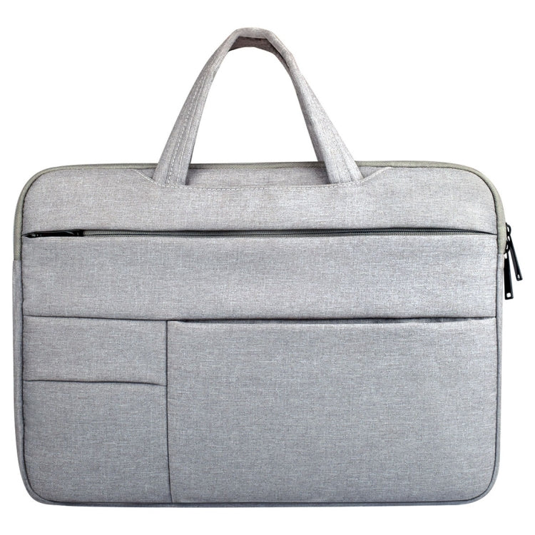 Universal Multiple Pockets Wearable Oxford Cloth Soft Portable Leisurely Handle Laptop Tablet Bag, For 14 inch and Below Macbook, Samsung, Lenovo, Sony, DELL Alienware, CHUWI, ASUS, HP (Grey) - 15 inch by PMC TechLife | Online Shopping South Africa | PMC TechLife | Buy Now Pay Later Mobicred