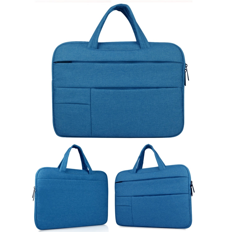 Universal Multiple Pockets Wearable Oxford Cloth Soft Portable Leisurely Handle Laptop Tablet Bag, For 14 inch and Below Macbook, Samsung, Lenovo, Sony, DELL Alienware, CHUWI, ASUS, HP (Blue) - 15 inch by PMC TechLife | Online Shopping South Africa | PMC TechLife | Buy Now Pay Later Mobicred