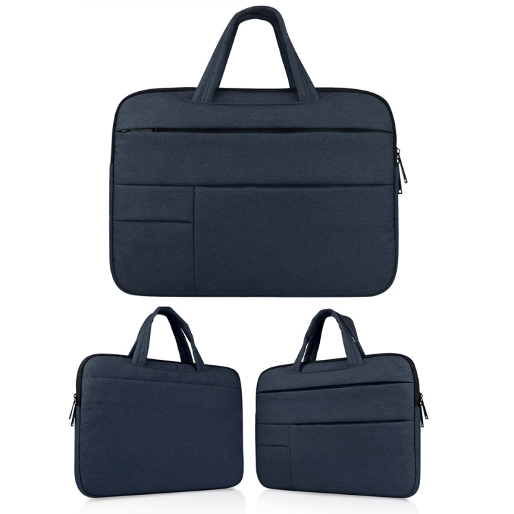 Universal Multiple Pockets Wearable Oxford Cloth Soft Portable Leisurely Handle Laptop Tablet Bag, For 14 inch and Below Macbook, Samsung, Lenovo, Sony, DELL Alienware, CHUWI, ASUS, HP (navy) - 15 inch by PMC TechLife | Online Shopping South Africa | PMC TechLife | Buy Now Pay Later Mobicred