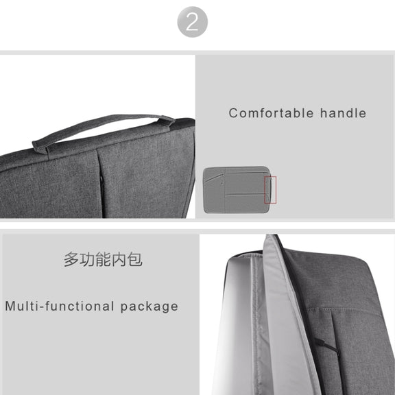 Universal Multiple Pockets Wearable Oxford Cloth Soft Portable Simple Business Laptop Tablet Bag, For 12 inch and Below Macbook, Samsung, Lenovo, Sony, DELL Alienware, CHUWI, ASUS, HP(Grey)