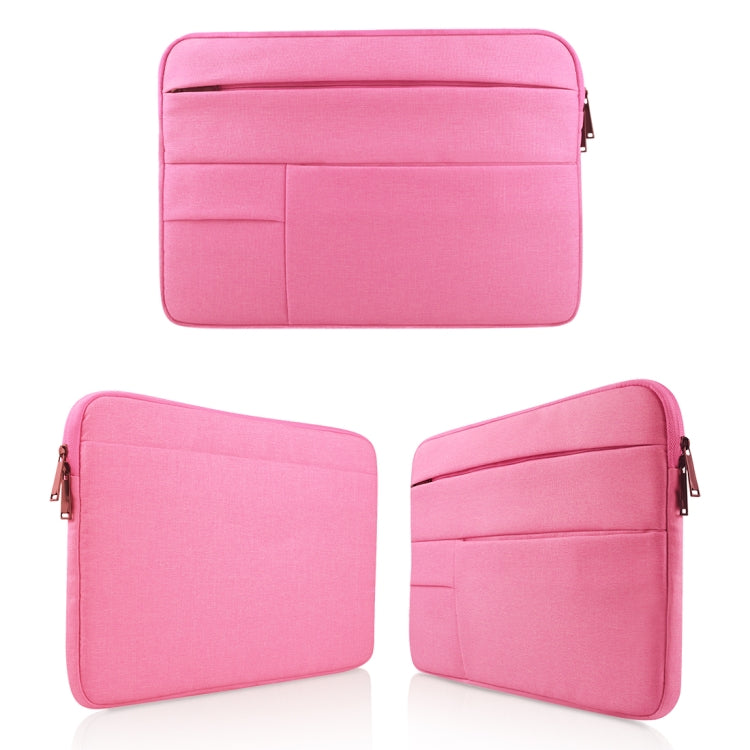 Universal Multiple Pockets Wearable Oxford Cloth Soft Portable Leisurely Laptop Tablet Bag, For 12 inch and Below Macbook, Samsung, Lenovo, Sony, DELL Alienware, CHUWI, ASUS, HP (Magenta) - 12.1 inch by PMC TechLife | Online Shopping South Africa | PMC TechLife | Buy Now Pay Later Mobicred