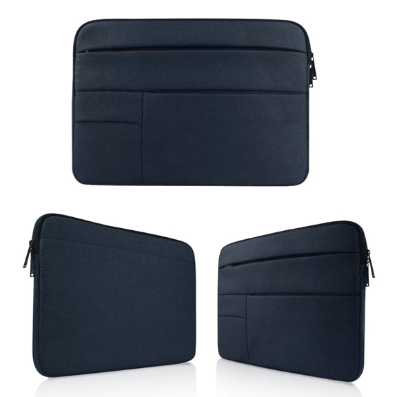 Universal Multiple Pockets Wearable Oxford Cloth Soft Portable Leisurely Laptop Tablet Bag, For 13.3 inch and Below Macbook, Samsung, Lenovo, Sony, DELL Alienware, CHUWI, ASUS, HP (navy)