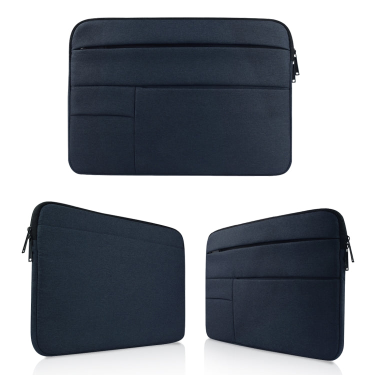 Universal Multiple Pockets Wearable Oxford Cloth Soft Portable Leisurely Laptop Tablet Bag, For 13.3 inch and Below Macbook, Samsung, Lenovo, Sony, DELL Alienware, CHUWI, ASUS, HP (navy)