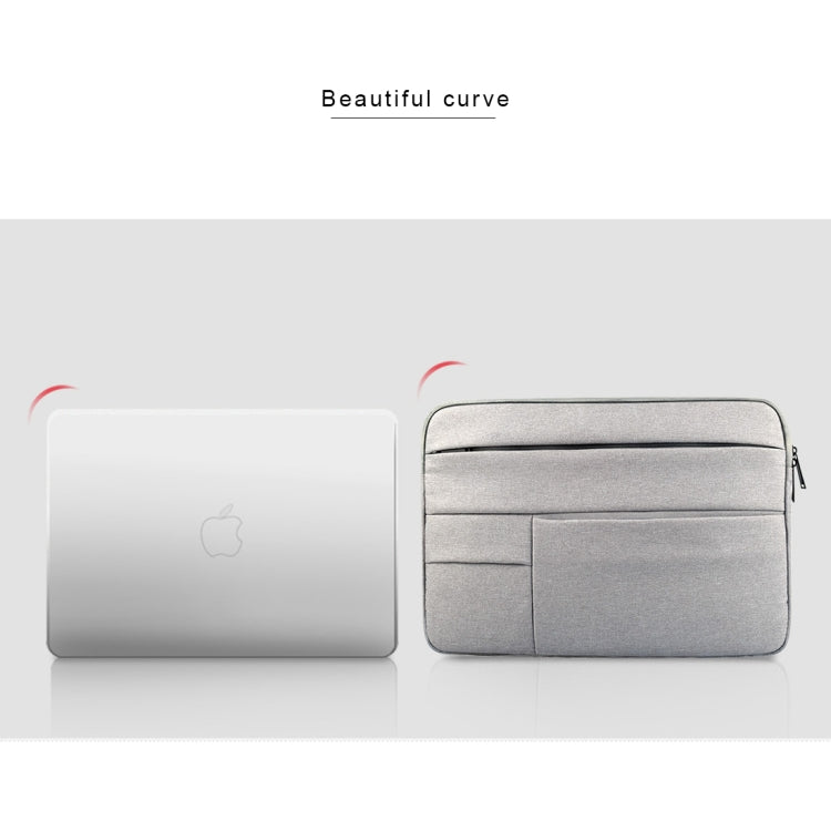 Universal Multiple Pockets Wearable Oxford Cloth Soft Portable Leisurely Laptop Tablet Bag, For 15.6 inch and Below Macbook, Samsung, Lenovo, Sony, DELL Alienware, CHUWI, ASUS, HP (Grey)