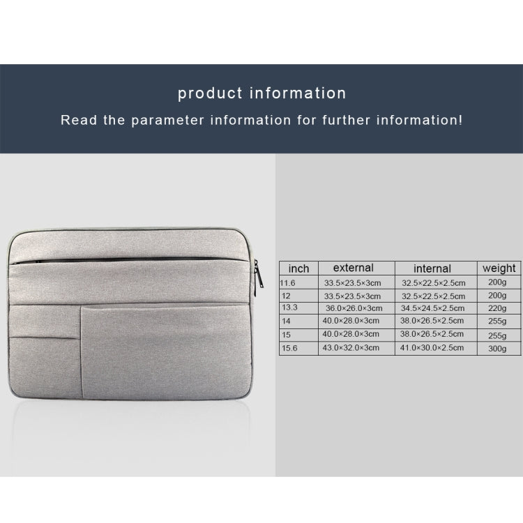 Universal Multiple Pockets Wearable Oxford Cloth Soft Portable Leisurely Laptop Tablet Bag, For 15.6 inch and Below Macbook, Samsung, Lenovo, Sony, DELL Alienware, CHUWI, ASUS, HP (navy)