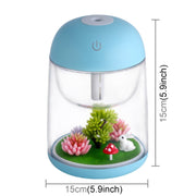 Imycoo WT602 2W Portable Mini Micro Landscape Design USB Charge Aromatherapy Air Humidifier with LED Colorful Light, Water Tank Capacity: 180ml, DC 5V(Blue)