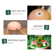 Imycoo WT602 2W Portable Mini Micro Landscape Design USB Charge Aromatherapy Air Humidifier with LED Colorful Light, Water Tank Capacity: 180ml, DC 5V(Blue)