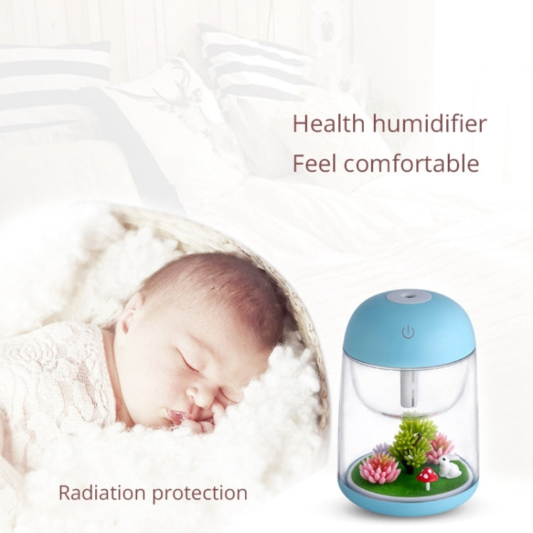 Imycoo WT602 2W Portable Mini Micro Landscape Design USB Charge Aromatherapy Air Humidifier with LED Colorful Light, Water Tank Capacity: 180ml, DC 5V(Blue)