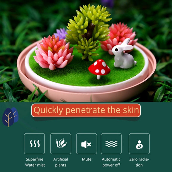 Imycoo WT602 2W Portable Mini Micro Landscape Design USB Charge Aromatherapy Air Humidifier with LED Colorful Light, Water Tank Capacity: 180ml, DC 5V(Blue)