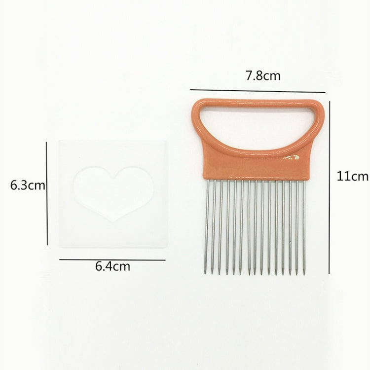 Stainless Steel Vegetable Onion Cutter Holder Meat Needle Kitchen Tools (Orange) - Gadgets by PMC TechLife | Online Shopping South Africa | PMC TechLife | Buy Now Pay Later Mobicred