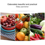 Creative Folding Vegetables Fruits Storage Basket Organizer Drain Basket, L, Size: 29.5*23.5*10cm (Green)
