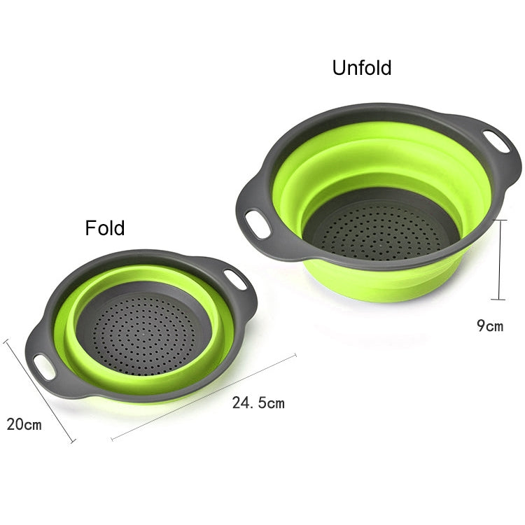 Creative Folding Vegetables Fruits Storage Basket Organizer Drain Basket, S, Size: 24.5*20*9cm (Green) - Gadgets by PMC TechLife | Online Shopping South Africa | PMC TechLife | Buy Now Pay Later Mobicred