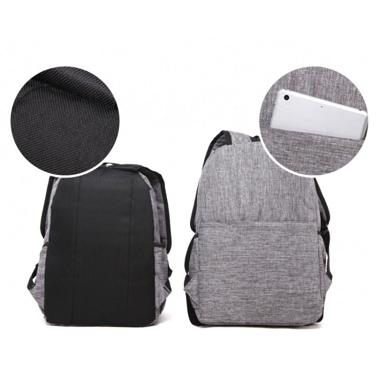 Universal Multi-Function Canvas Laptop Computer Shoulders Bag Leisurely Backpack Students Bag, Small Size: 37x26x12cm, For 13.3 inch and Below Macbook, Samsung, Lenovo, Sony, DELL Alienware, CHUWI, ASUS, HP(Black) - Backpack by PMC Jewellery | Online Shopping South Africa | PMC Jewellery | Buy Now Pay Later Mobicred