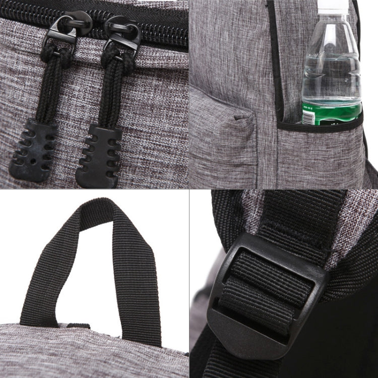Universal Multi-Function Canvas Laptop Computer Shoulders Bag Leisurely Backpack Students Bag, Small Size: 37x26x12cm, For 13.3 inch and Below Macbook, Samsung, Lenovo, Sony, DELL Alienware, CHUWI, ASUS, HP(Black) - Backpack by PMC Jewellery | Online Shopping South Africa | PMC Jewellery | Buy Now Pay Later Mobicred