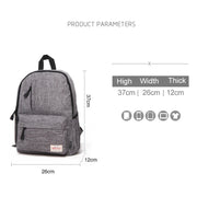 Universal Multi-Function Canvas Laptop Computer Shoulders Bag Leisurely Backpack Students Bag, Small Size: 37x26x12cm, For 13.3 inch and Below Macbook, Samsung, Lenovo, Sony, DELL Alienware, CHUWI, ASUS, HP(Black)