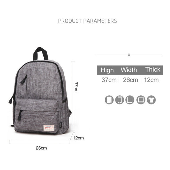 Universal Multi-Function Canvas Laptop Computer Shoulders Bag Leisurely Backpack Students Bag, Small Size: 37x26x12cm, For 13.3 inch and Below Macbook, Samsung, Lenovo, Sony, DELL Alienware, CHUWI, ASUS, HP(Black)