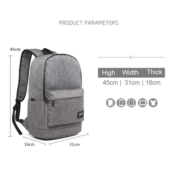 Universal Multi-Function Oxford Cloth Laptop Shoulders Bag Backpack with External USB Charging Port, Size: 45x31x16cm, For 15.6 inch and Below Macbook, Samsung, Lenovo, Sony, DELL Alienware, CHUWI, ASUS, HP(Black)