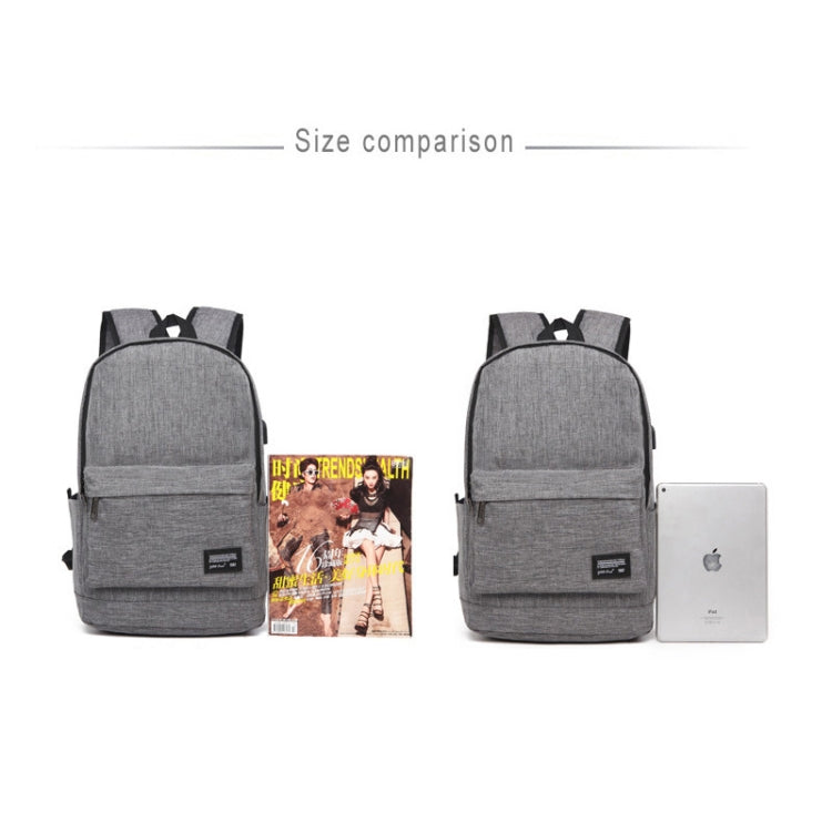 Universal Multi-Function Oxford Cloth Laptop Shoulders Bag Backpack with External USB Charging Port, Size: 45x31x16cm, For 15.6 inch and Below Macbook, Samsung, Lenovo, Sony, DELL Alienware, CHUWI, ASUS, HP(Grey)
