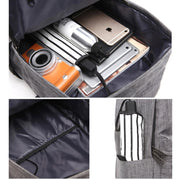 Universal Multi-Function Oxford Cloth Laptop Shoulders Bag Backpack with External USB Charging Port, Size: 45x31x16cm, For 15.6 inch and Below Macbook, Samsung, Lenovo, Sony, DELL Alienware, CHUWI, ASUS, HP(Grey)