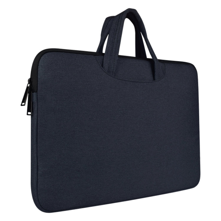 Breathable Wear-resistant Shoulder Handheld Zipper Laptop Bag, For 13.3 inch and Below Macbook, Samsung, Lenovo, Sony, DELL Alienware, CHUWI, ASUS, HP (Navy Blue) - 13.3 inch by PMC Jewellery | Online Shopping South Africa | PMC Jewellery | Buy Now Pay Later Mobicred