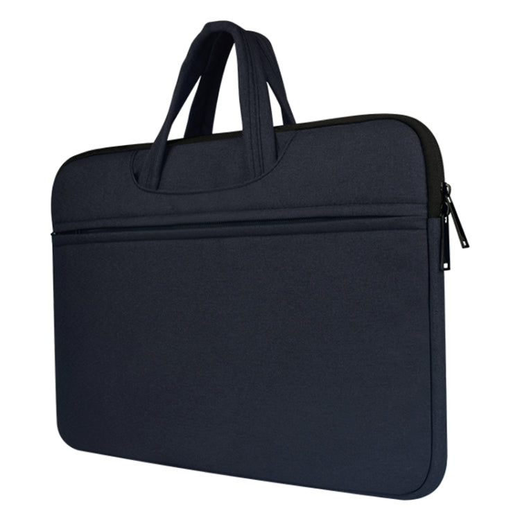 Breathable Wear-resistant Shoulder Handheld Zipper Laptop Bag, For 13.3 inch and Below Macbook, Samsung, Lenovo, Sony, DELL Alienware, CHUWI, ASUS, HP (Navy Blue) - 13.3 inch by PMC Jewellery | Online Shopping South Africa | PMC Jewellery | Buy Now Pay Later Mobicred
