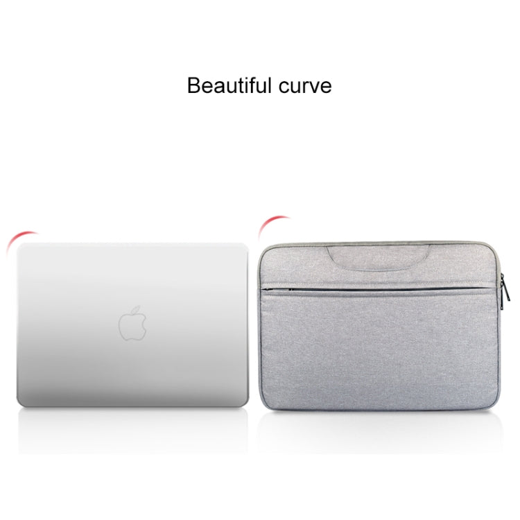 Breathable Wear-resistant Shoulder Handheld Zipper Laptop Bag, For 13.3 inch and Below Macbook, Samsung, Lenovo, Sony, DELL Alienware, CHUWI, ASUS, HP (Navy Blue) - 13.3 inch by PMC Jewellery | Online Shopping South Africa | PMC Jewellery | Buy Now Pay Later Mobicred