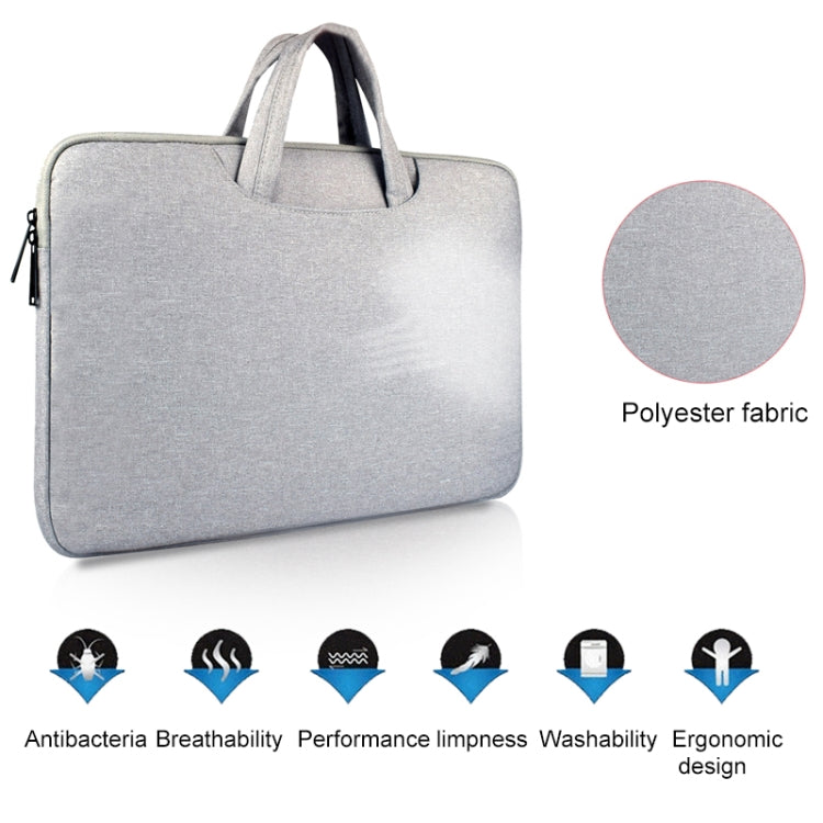 Breathable Wear-resistant Shoulder Handheld Zipper Laptop Bag, For 13.3 inch and Below Macbook, Samsung, Lenovo, Sony, DELL Alienware, CHUWI, ASUS, HP (Navy Blue) - 13.3 inch by PMC Jewellery | Online Shopping South Africa | PMC Jewellery | Buy Now Pay Later Mobicred