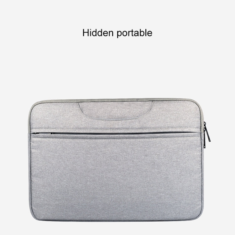 Breathable Wear-resistant Shoulder Handheld Zipper Laptop Bag, For 14 inch and Below Macbook, Samsung, Lenovo, Sony, DELL Alienware, CHUWI, ASUS, HP (Navy Blue) - 14.1 inch by PMC Jewellery | Online Shopping South Africa | PMC Jewellery | Buy Now Pay Later Mobicred