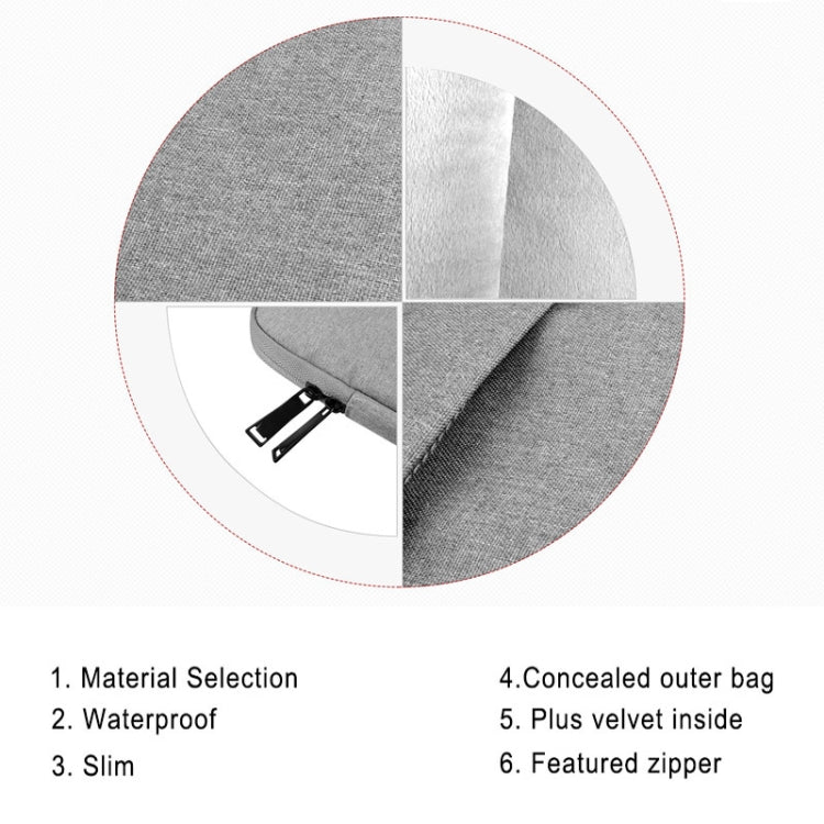 Universal Wearable Business Inner Package Laptop Tablet Bag, 15.6 inch and Below Macbook, Samsung, for Lenovo, Sony, DELL Alienware, CHUWI, ASUS, HP(Grey) - 15.6 - 17 inch by PMC TechLife | Online Shopping South Africa | PMC TechLife | Buy Now Pay Later Mobicred