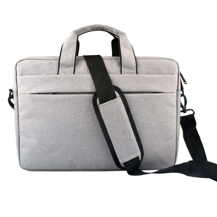Breathable Wear-resistant Thin and Light Fashion Shoulder Handheld Zipper Laptop Bag with Shoulder Strap, For 14.0 inch and Below Macbook, Samsung, Lenovo, Sony, DELL Alienware, CHUWI, ASUS, HP (Grey) - 14.1 inch by PMC Jewellery | Online Shopping South Africa | PMC Jewellery | Buy Now Pay Later Mobicred
