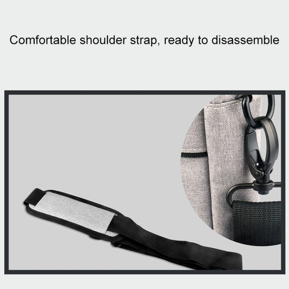 Breathable Wear-resistant Thin and Light Fashion Shoulder Handheld Zipper Laptop Bag with Shoulder Strap, For 14.0 inch and Below Macbook, Samsung, Lenovo, Sony, DELL Alienware, CHUWI, ASUS, HP (Grey)